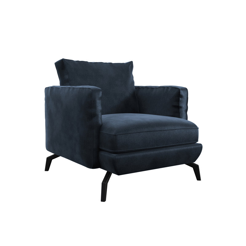 Unic Velvet Armchair, Midnight Blue