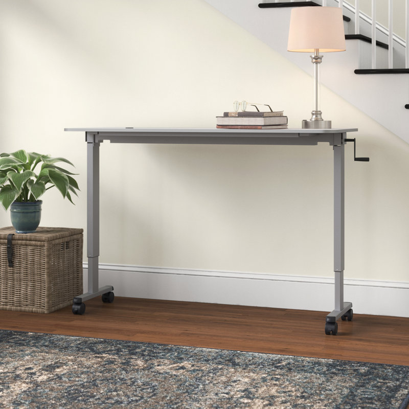 Adjustable Metal Base Standing Desk, 45.25" H x 59" W x 23.6" D