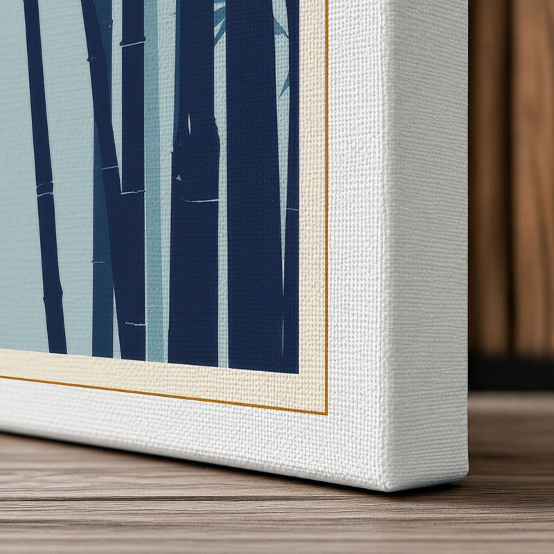 Quiet Bamboo Japandi - Wrapped Canvas, 36x24 - 91.4 x 61.0 cm, White Border
