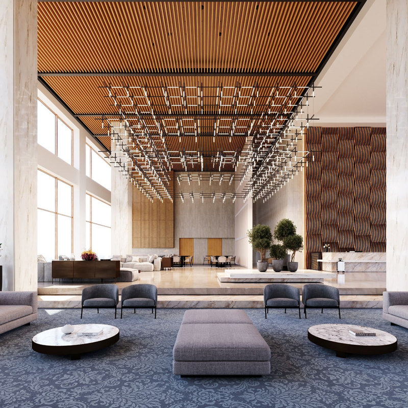 Labyrinth 1 - Light LED Chandelier, Brass