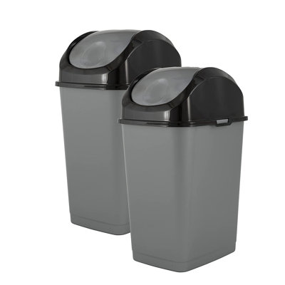Plastic Swing Top Trash Can