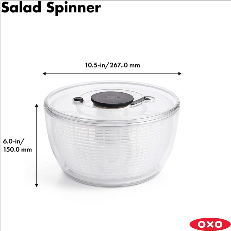 Good Grips Large Salad Spinner - 6.22 Qt., White