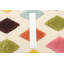 Tapis ivoire / vert / orange en laine noué à la main Aleli-1798670465