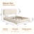 Boucle Bed Frame with Adjustable Headboard, Upholstered Bed Frame with Soft Rounded Corners, No Box Spring Needed/Easy Assembly/Noise Free-491979192-491979199
