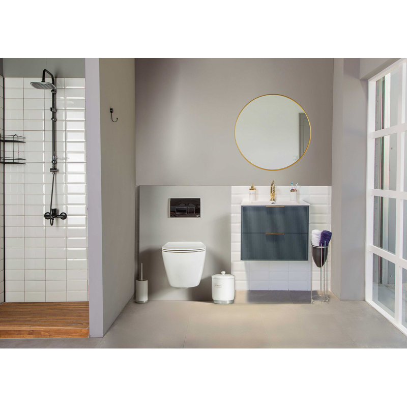 Meuble-lavabo 24 po avec lavabo en porcelaine intégré Celeste, Vert