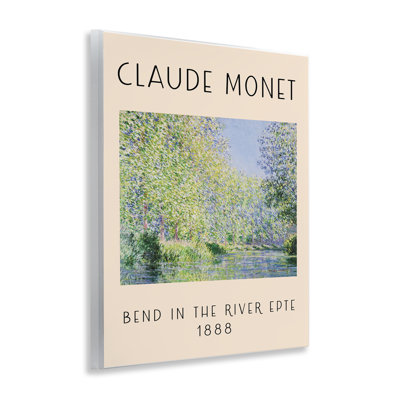 Classic River Bend Monet Wall Plaque Art by Daphne Polselli