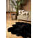 Oguz Black Faux Sheepskin Fur Area Rug