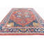 High-Quality Hand-Knotted Red And Navy Area Rug