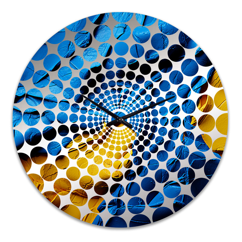 Annlee - Horloge murale peinture abstraite, Très grand