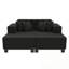 Chaise longue rembourrée avec 4 coussins-2095375247