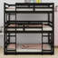 Triple lit superposé détachable en bois - 2 échelles intégrées et garde-corps de sécurité-701913285