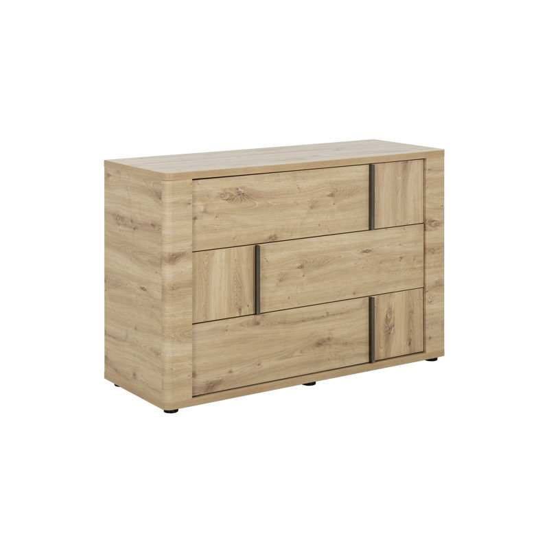 Perao 121cm W 3 - Drawer Chest of Drawers