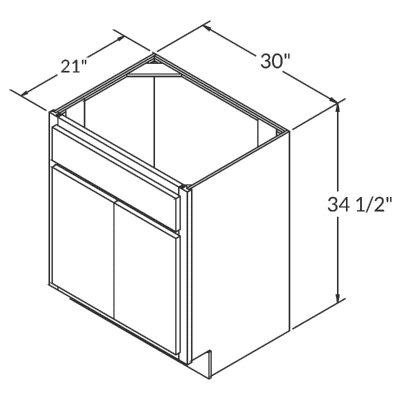 30'' Single Bathroom Vanity Base Only, Danbury Blue