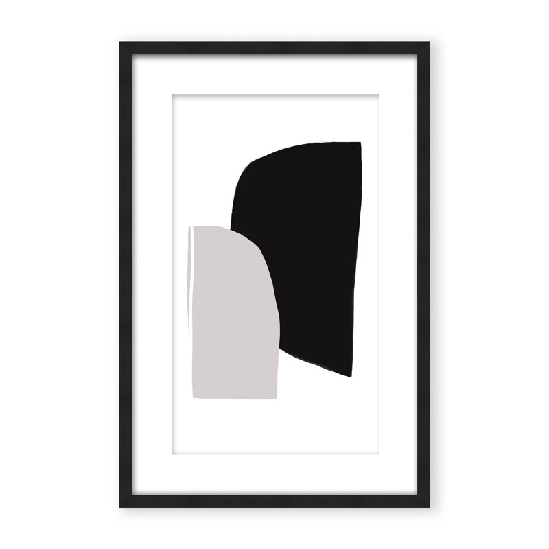 Abstractions No 5 Print by Anastasia Sawall, 36" H x 24" W x 1.125" D, Beige, Framed Matted Print