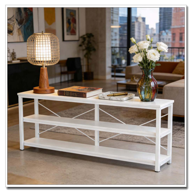 Console, canapé, White