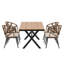 Ensemble contemporain d'extérieur avec chaises en rotin PE et table en bois plastique-1498535065