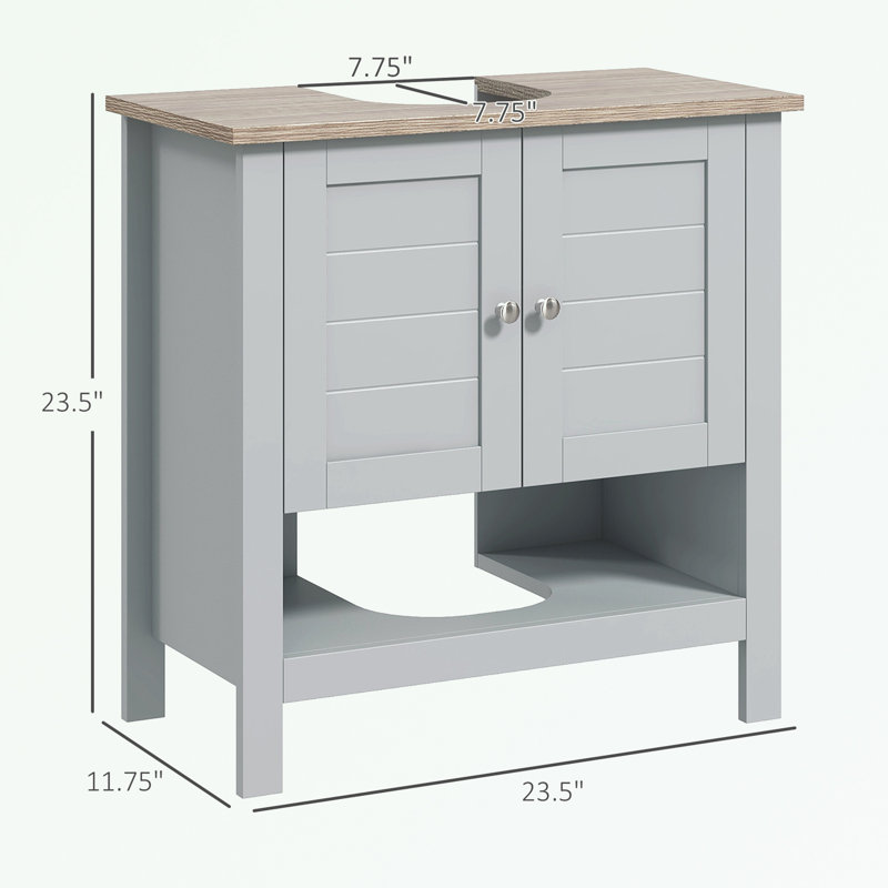 Bathroom Vanity with Adjustable Shelf and Open Bottom Shelf