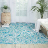 Adamov Marine Blue Indoor/Outdoor Area Rug