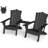 Set Of 2 Folding-Adirondack-Chairs With Connecting Tray&Umbrella Hole-208599161