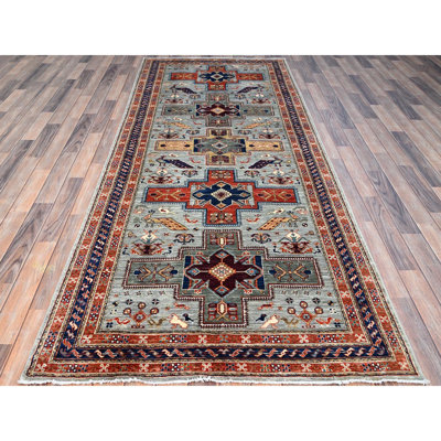 Stogner One-of-a-Kind 4'1" X 9'10" New Age Runner Wool Area Rug Grey