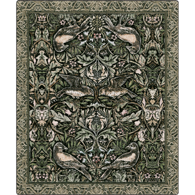 Makailah Premium EnduraStran Nylon Distressed Area Rug, Rectangle 10'9" x 13'2"