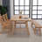 Burlywood Rectangular Solid Wood Dining Table-372326226