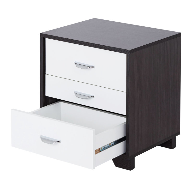 Table d'appoint rectangulaire blanche et noire 3
