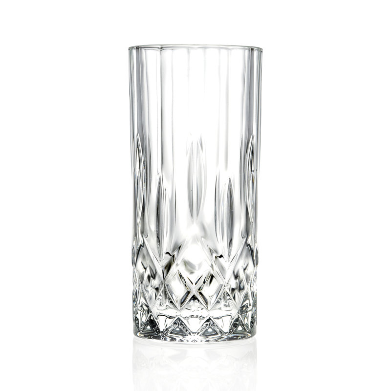 Highball Glass - Drinking Glasses - Set of 4 -13 oz, Made in Europe