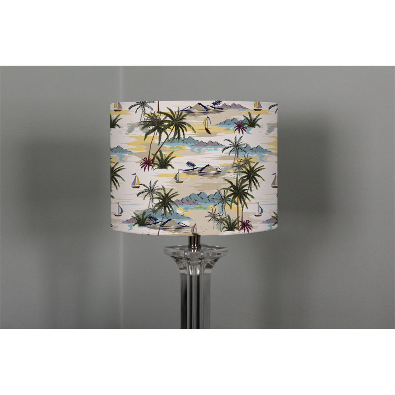 Cotton Drum Lamp Shade ( Uno ), 22cm H x 25cm W x 25cm D
