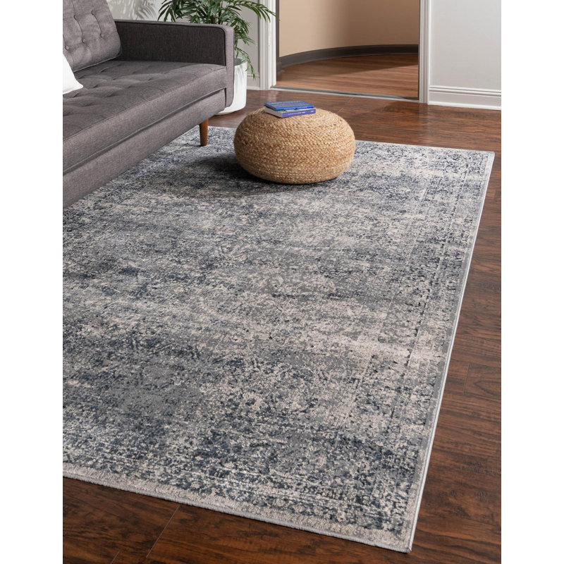 Traditional Cottage Runner Rug Lagoon Color, Rectangle 10' x 13'1"
