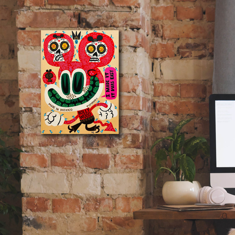 «Hollywood Mouse» par Jorge R. Gutierrez, art mural sur toile, 12 po x 16 po, H 16 po x l 12 po