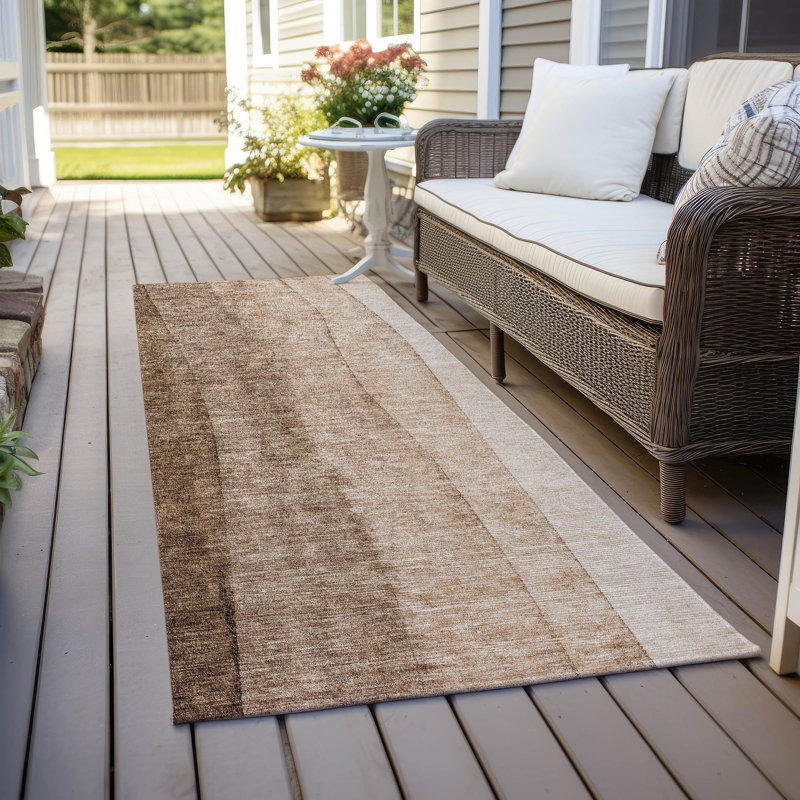 Tapis intérieur / extérieur Lavonia avec envers antidérapant, Tapis de couloir 2 pi 3 po x 7 pi 6 po