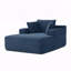 Fauteuil méridienne surdimensionné pour salon et chambre, accoudoirs larges, tissu velours côtelé, mousse haute densité, aucun assemblage requis-2026186830