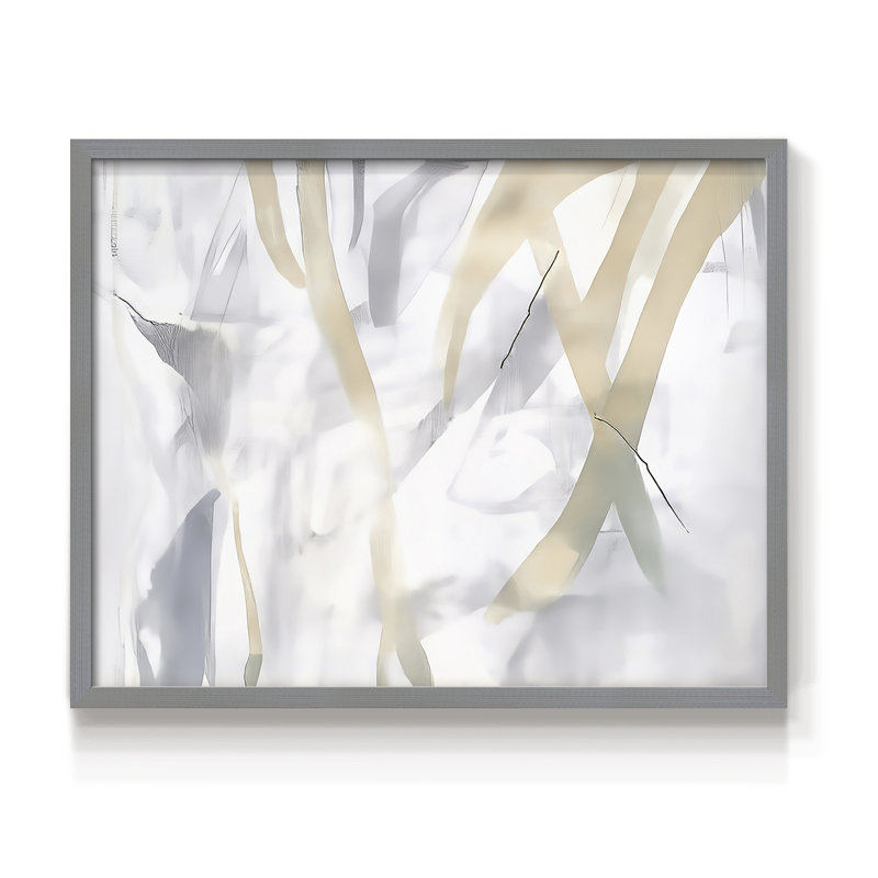 Abstrait, série Lxxli, reproduction encadrée, H 8 po x l 10 po, Gris