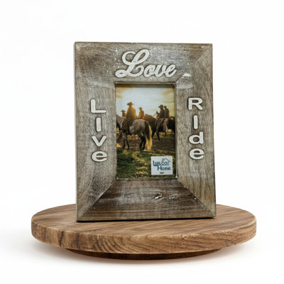 Cadre Live Love Ride 4 x 6, blanc antique