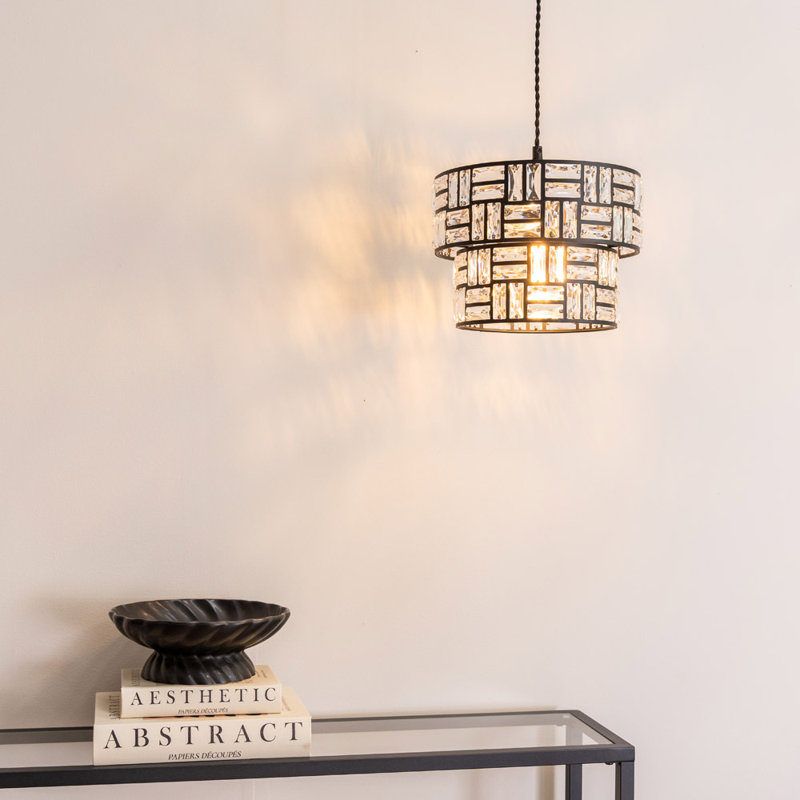 19.5cm H Metal Empire Lamp Shade ( Slip-On ), Black