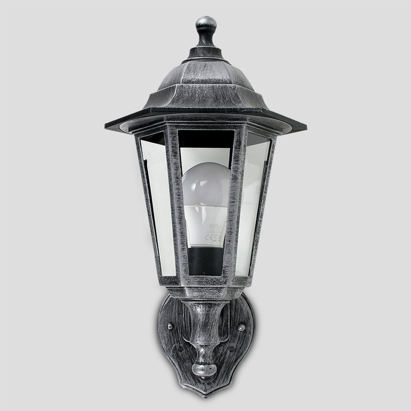 Fulk Silver 34cm H Outdoor Wall Lantern