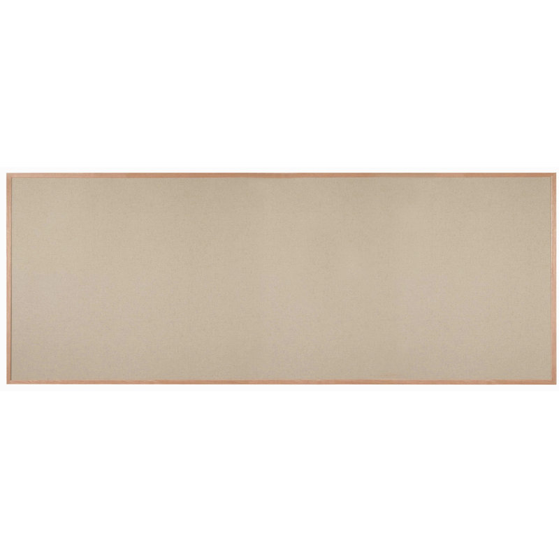 Tableau d'affichage mural en toile de jute, Beige, 48 po x 120 po