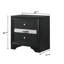 Table de chevet 2 tiroirs Glam