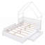 Grand lit plateforme en bois avec garde-corps et 2 tiroirs-1461934658