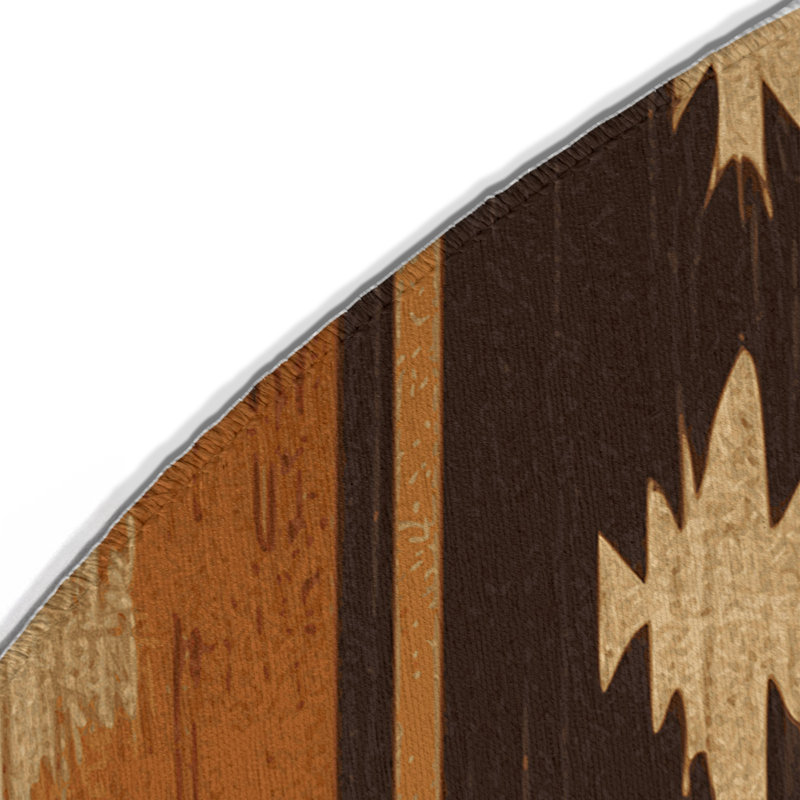 Tapis intérieur et extérieur Ceremonial Shadow, Rond 5 pi