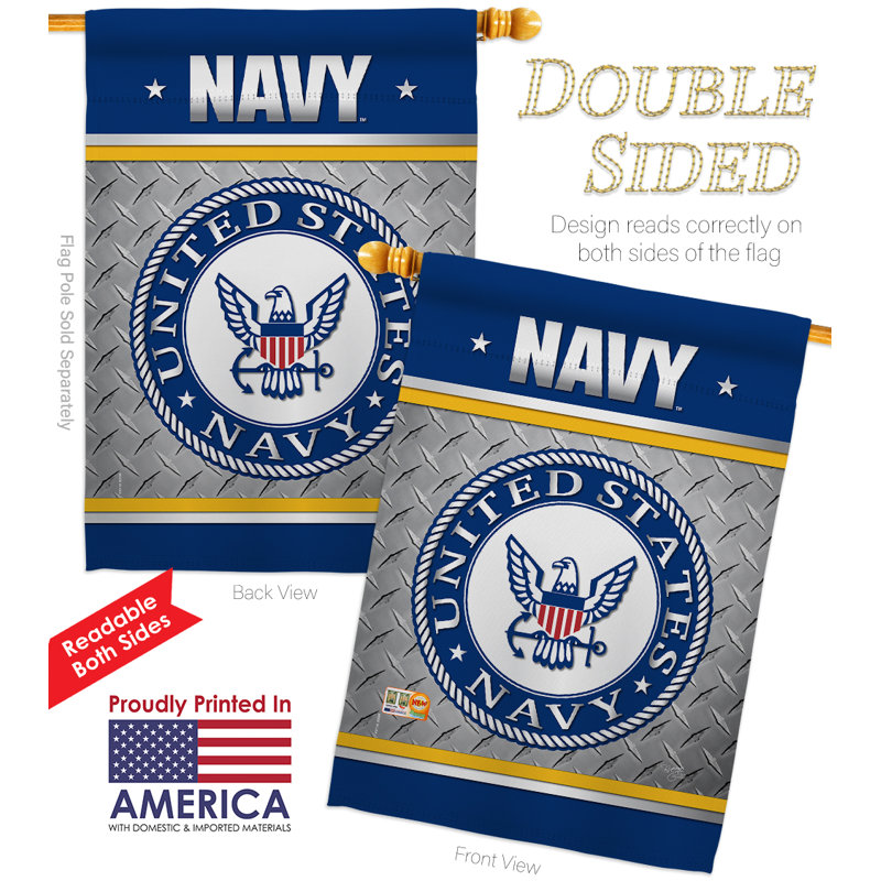 Double Sided 40'' H x 28'' W Polyester Independence Day House Flag