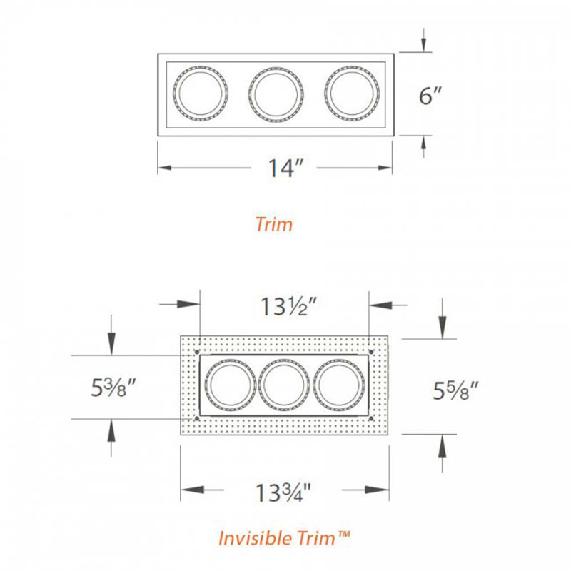 White Decorative Recessed Trim