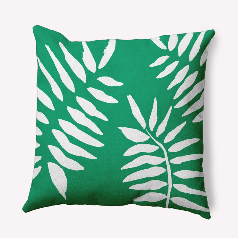 Coussin décoratif réversible d'intérieur / extérieur Beach Beach, Véritable menthe florale, H 20 po x l 20 po