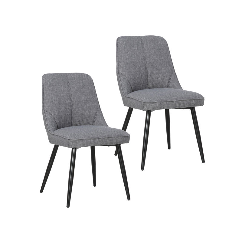 Chaise de salle à manger Catto Cedartown, Gris foncé
