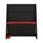 Lit mezzanine double pleine grandeur avec bureau, tablettes multiples et lumière RVB-354338101