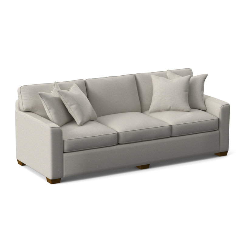 Frye 93'' Upholstered Sofa, Havana, White Performance Fabric; 0851-94