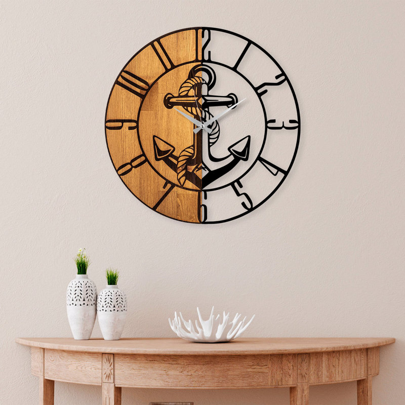 Horloge murale décorative en bois