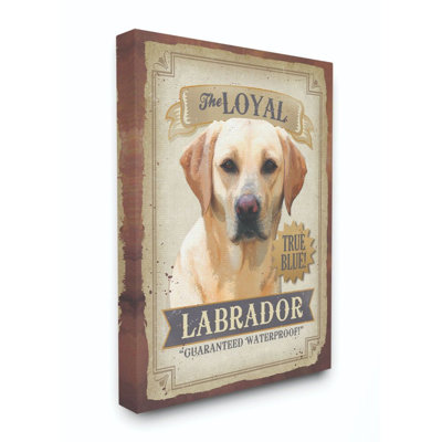 «Loyal Labrador Pet Dog Vintage Poster Design», impression