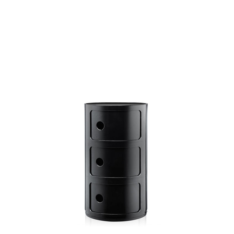 Componibili Round Modular Stacking Units, 3, Black